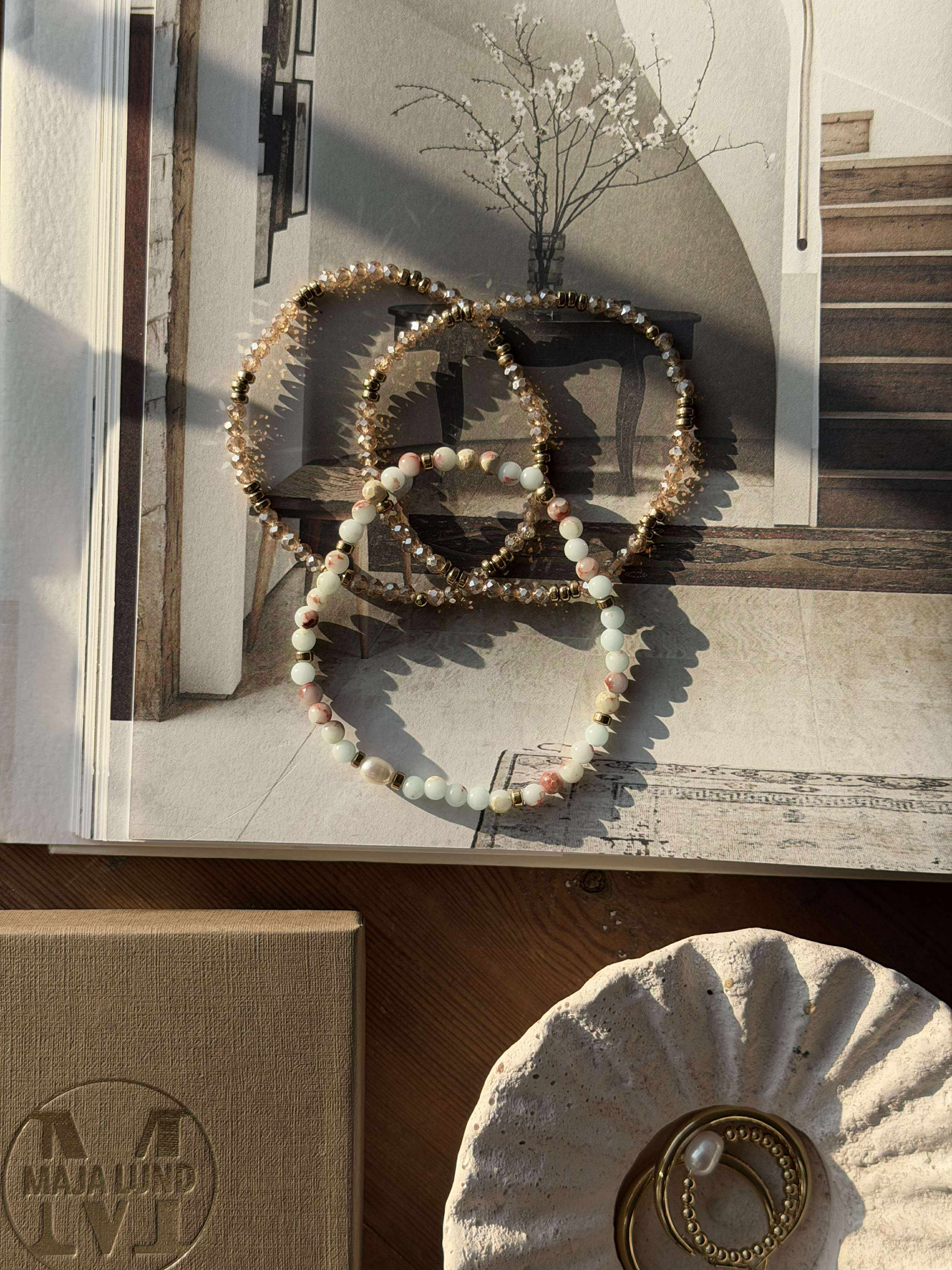 Armbånd Leah Sea Breeze/Natur – Sæt med 3 stk - Image 4