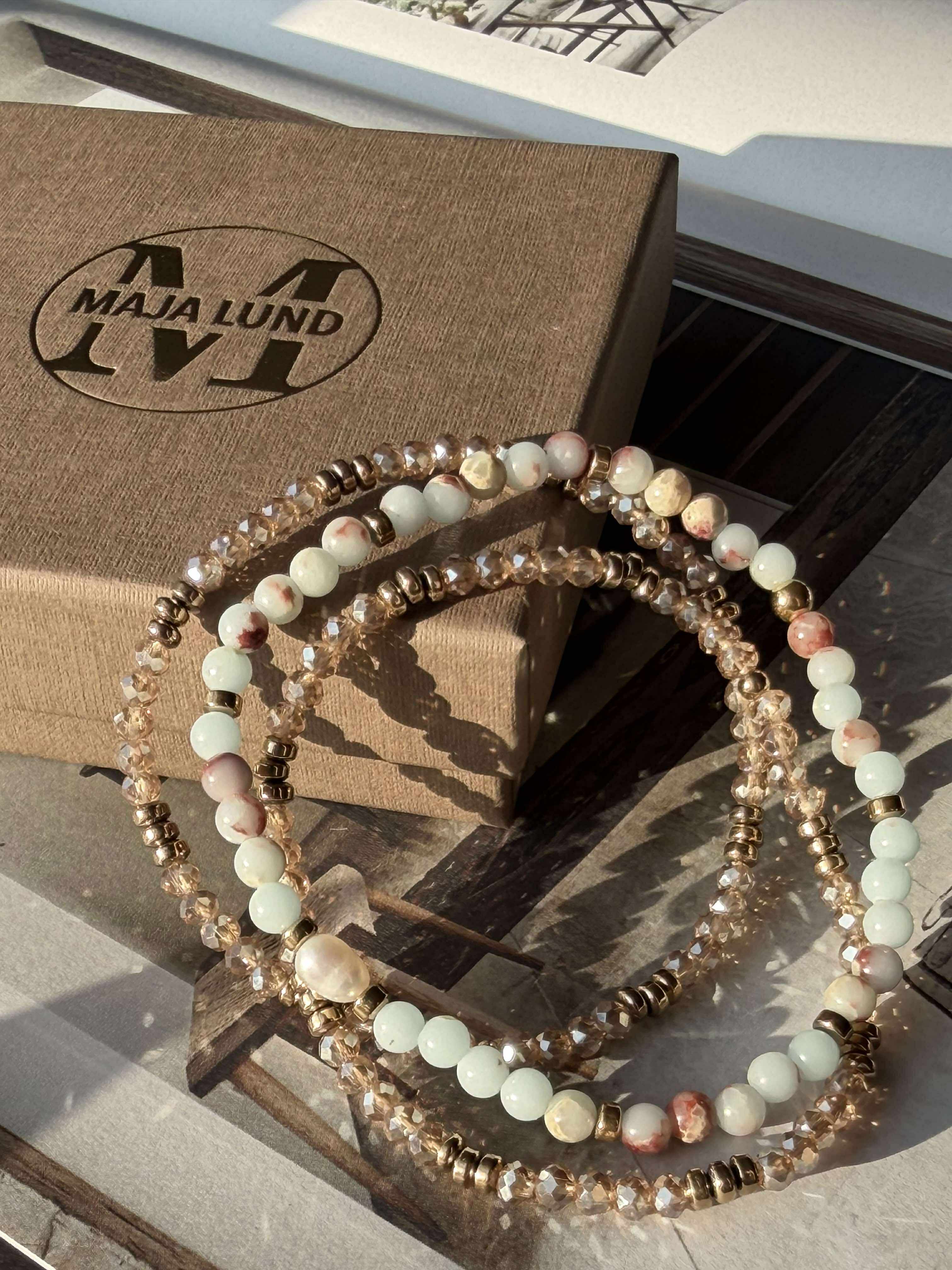 Armbånd Leah Sea Breeze/Natur – Sæt med 3 stk - Image 8
