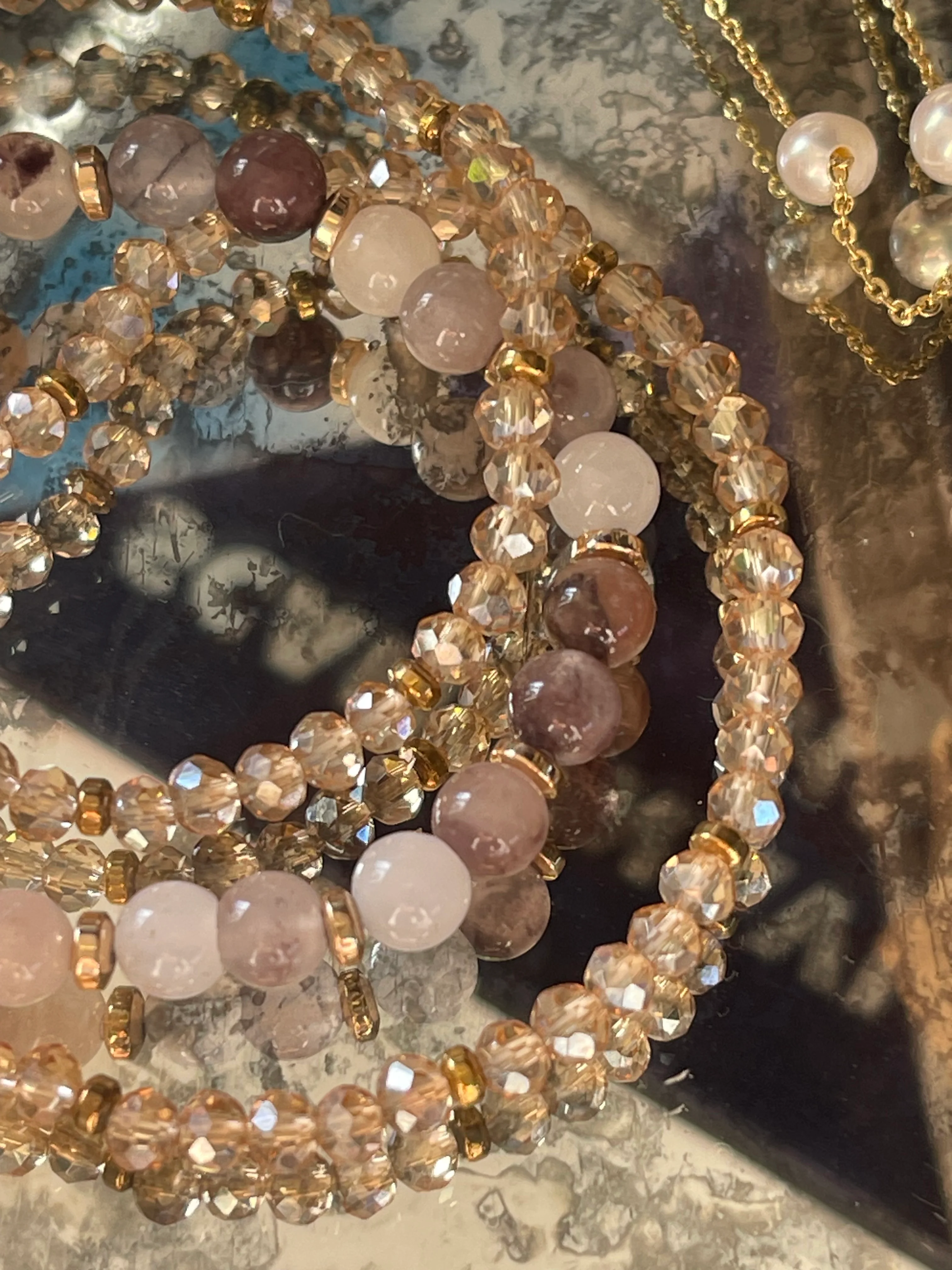 Armbånd Luna Blush Mix / Natur – Sæt med 3 stk - Image 7