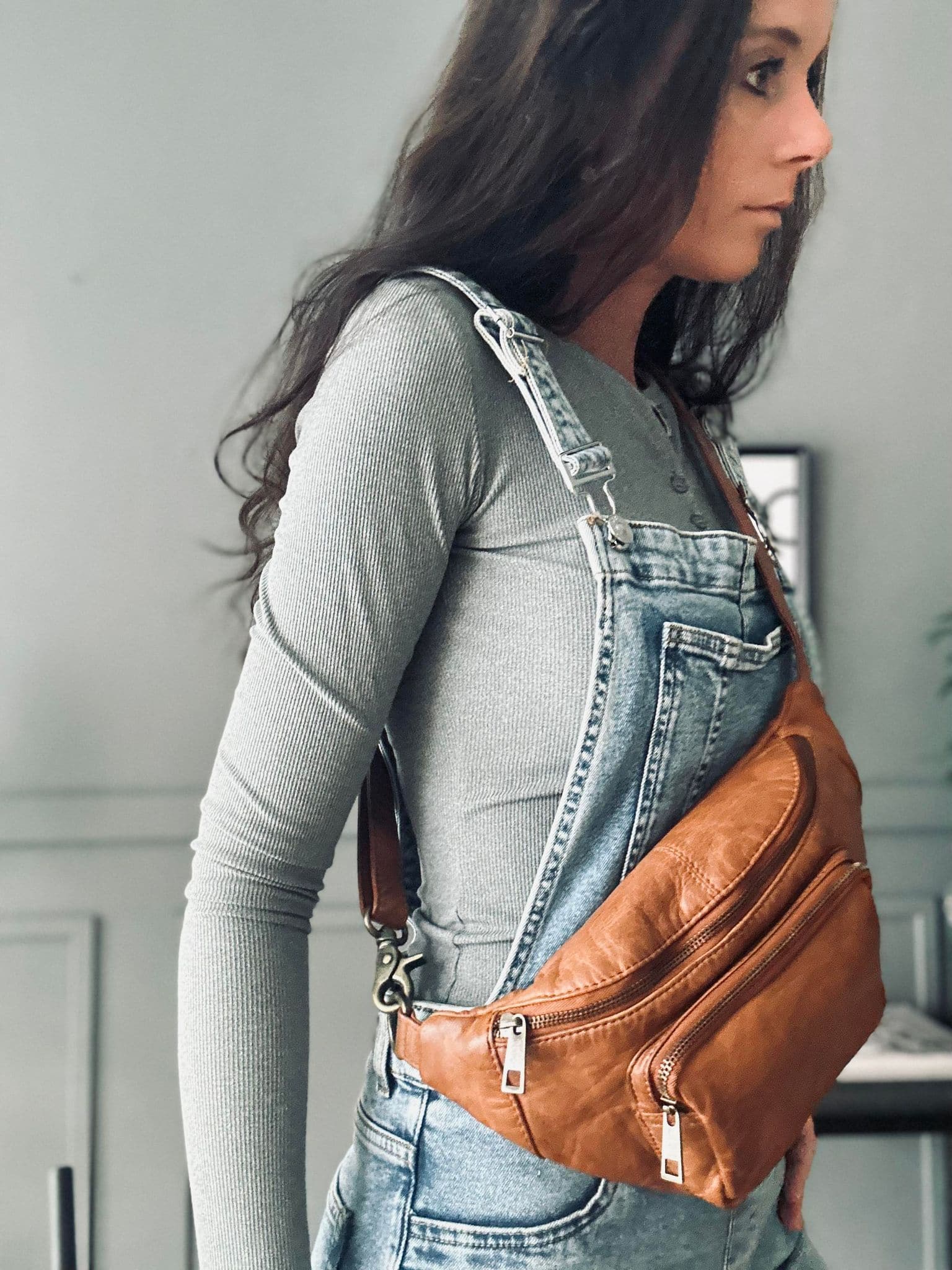 Bæltetaske CLASSY - Cognac - Image 3