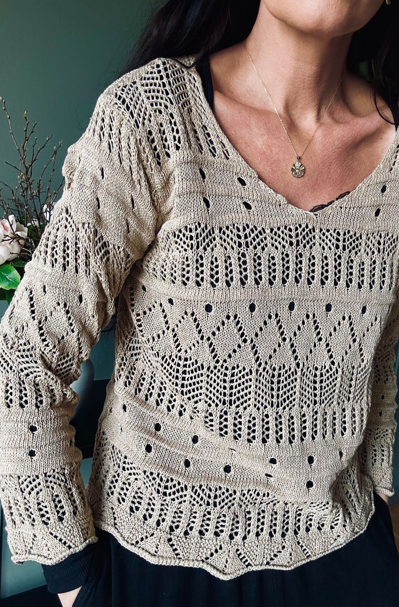 Bluse Viga Beige
