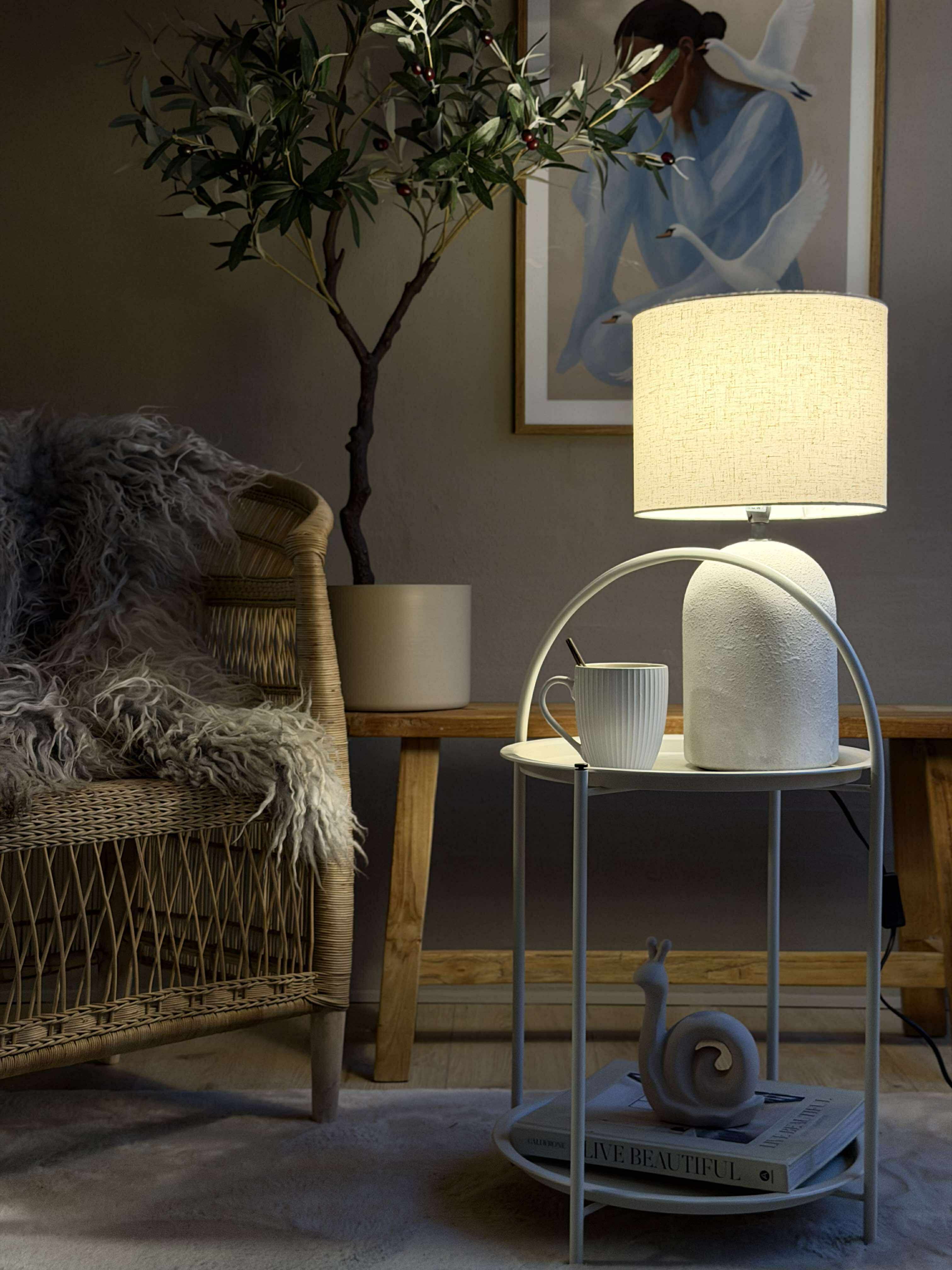 Bordlampe STONEWARE - Lys natur - Image 4