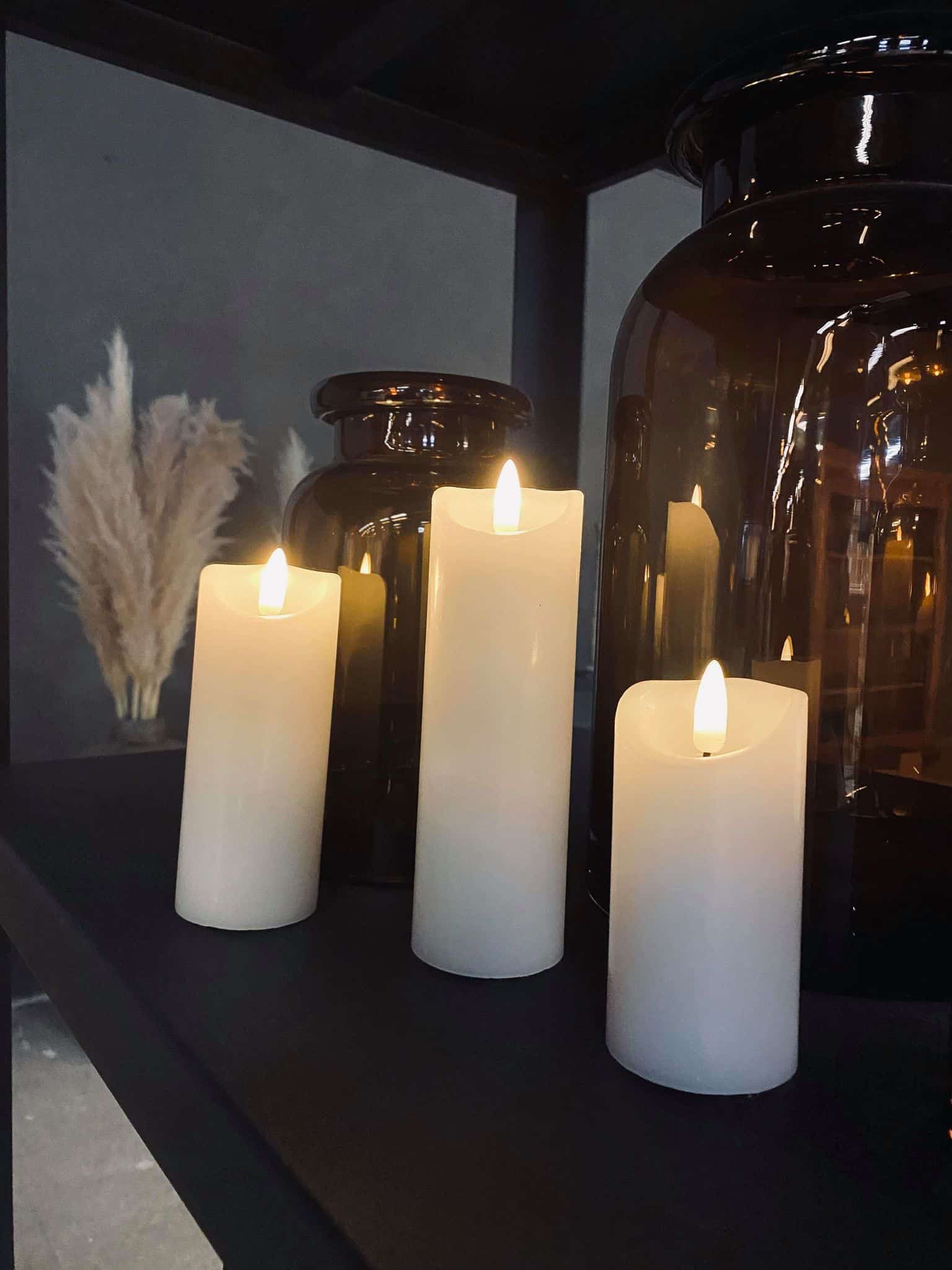 LED Bloklys – Gaveæske med 3 stk. – Inkl. fjernbetjening - Image 5