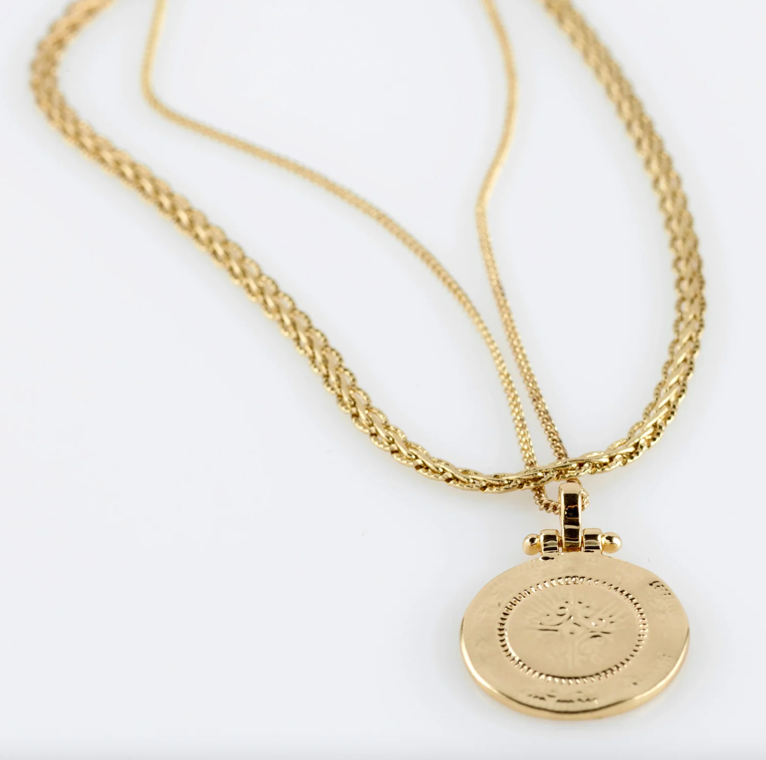 Halskæde NOMAD 2-i-1 coin - Forgyldt - Image 4