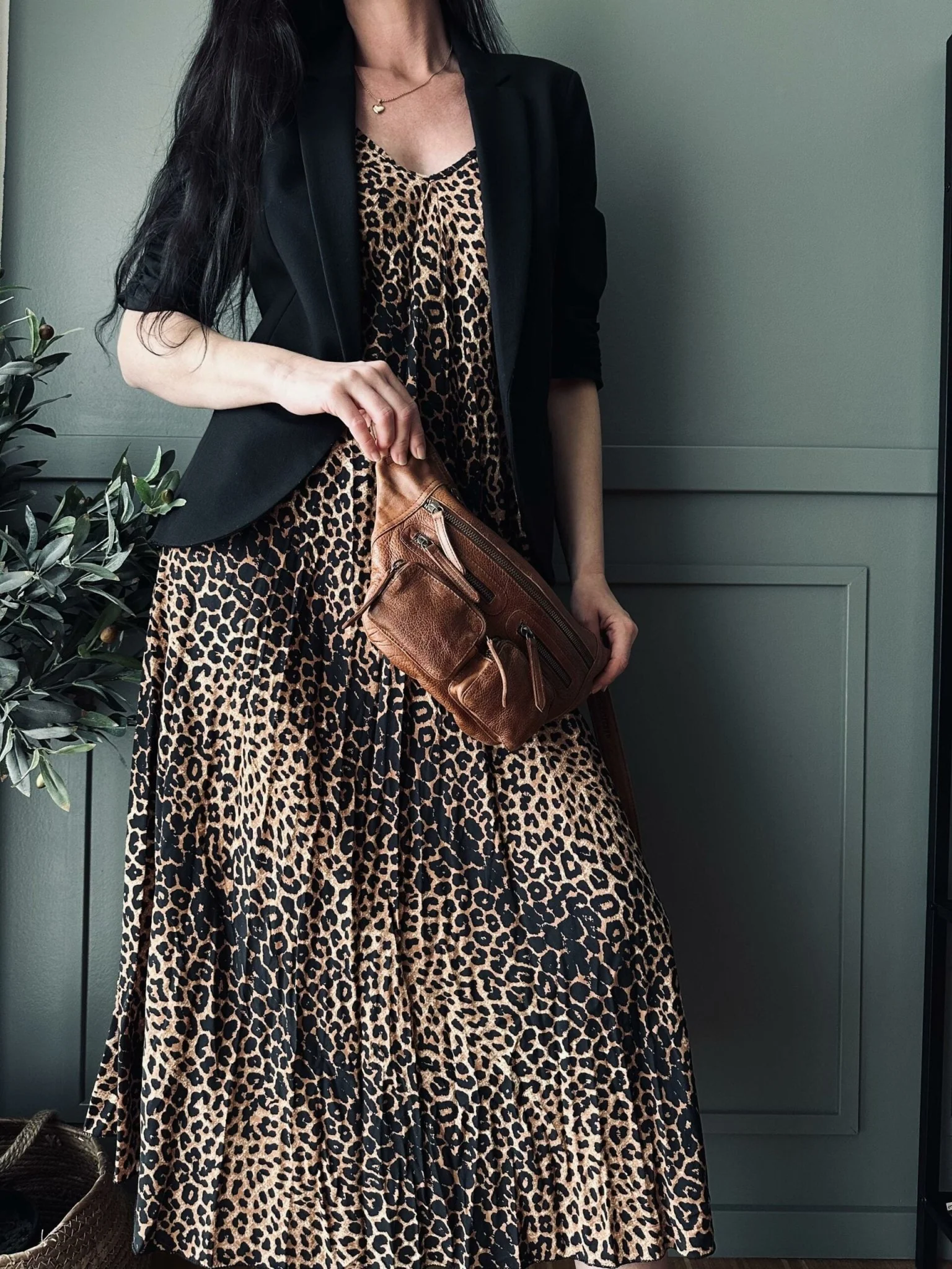 Kjole i loose fit – Leopard - Image 5