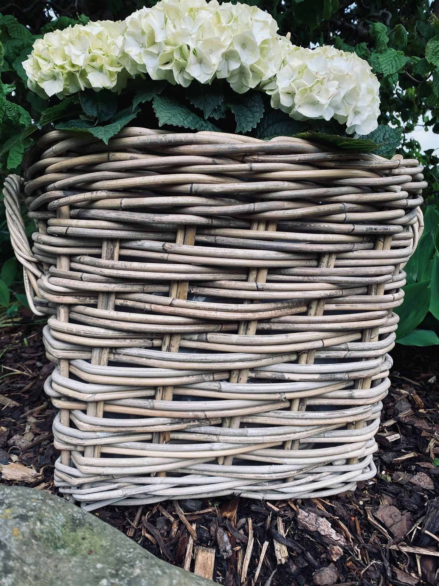 Plantekurv - Grå Rattan - Stor - Image 3