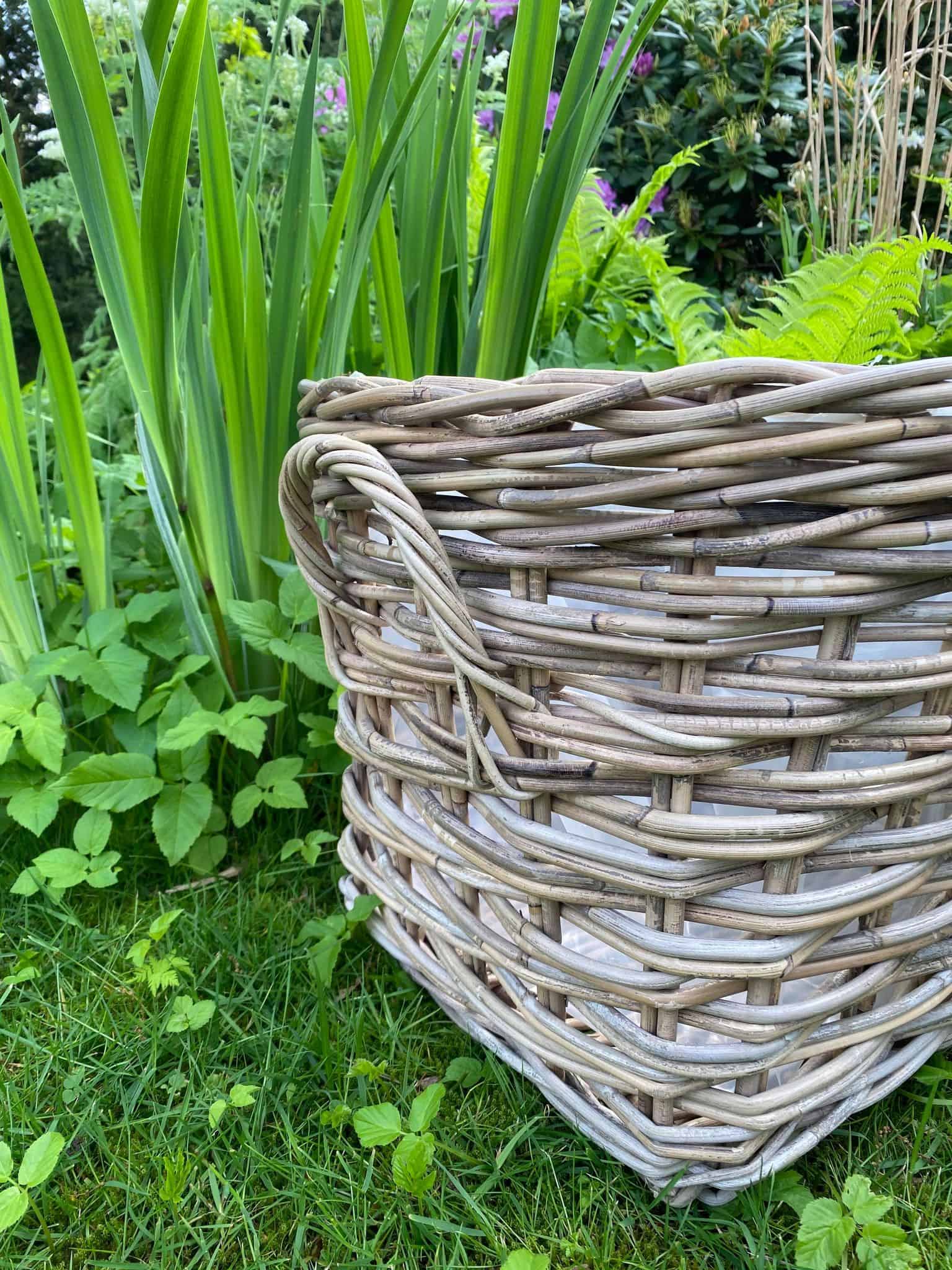 Plantekurv - Grå Rattan - Stor - Image 5