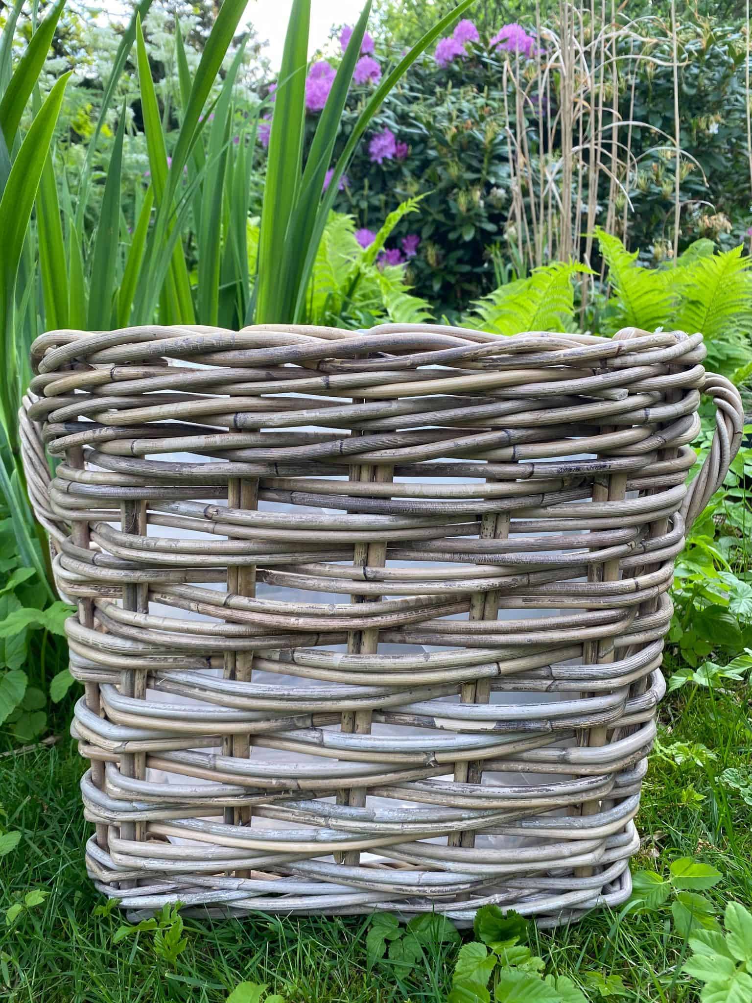 Plantekurv - Grå Rattan - Stor - Image 6