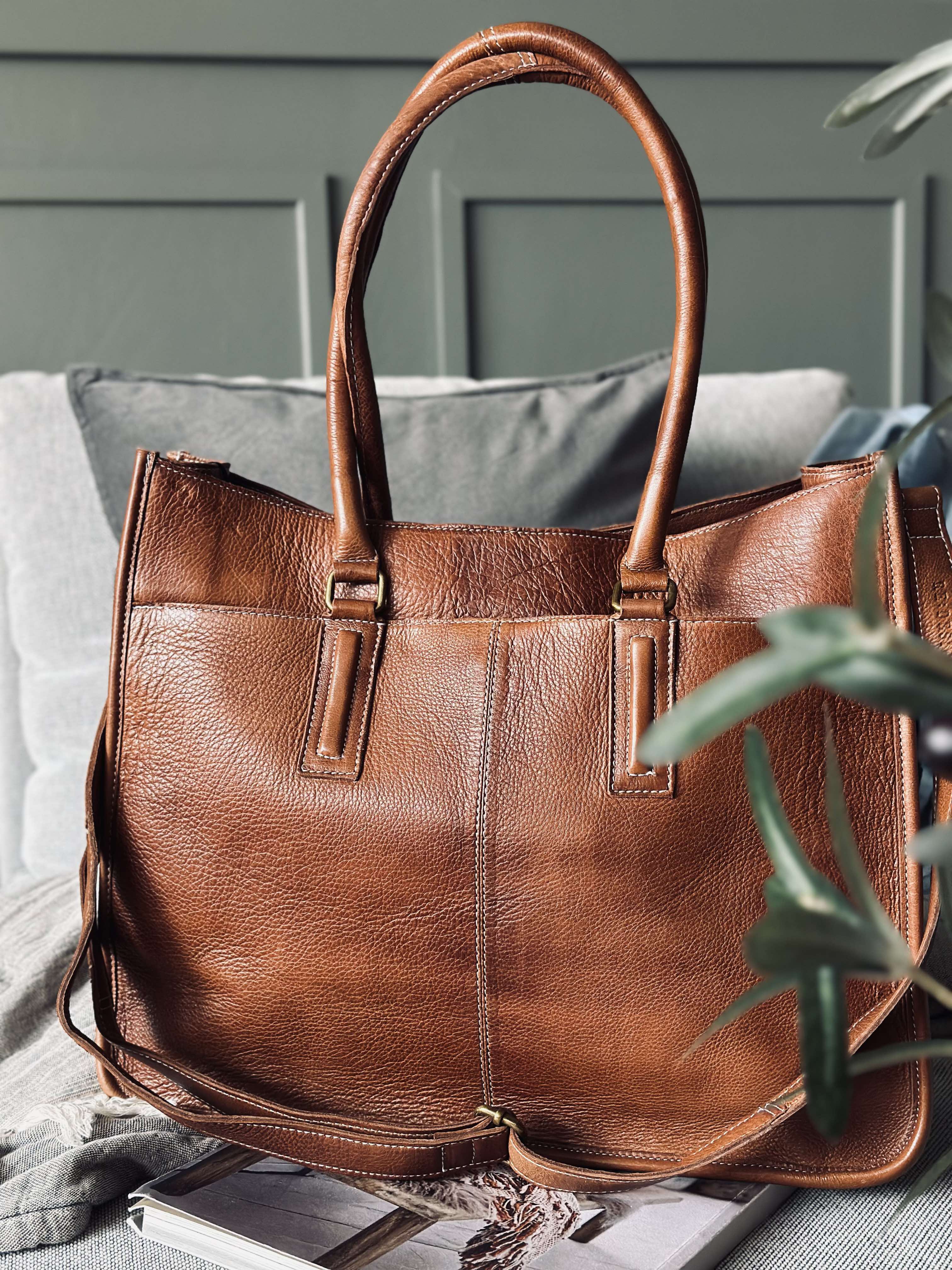 Arbejdstaske - Walnut leather