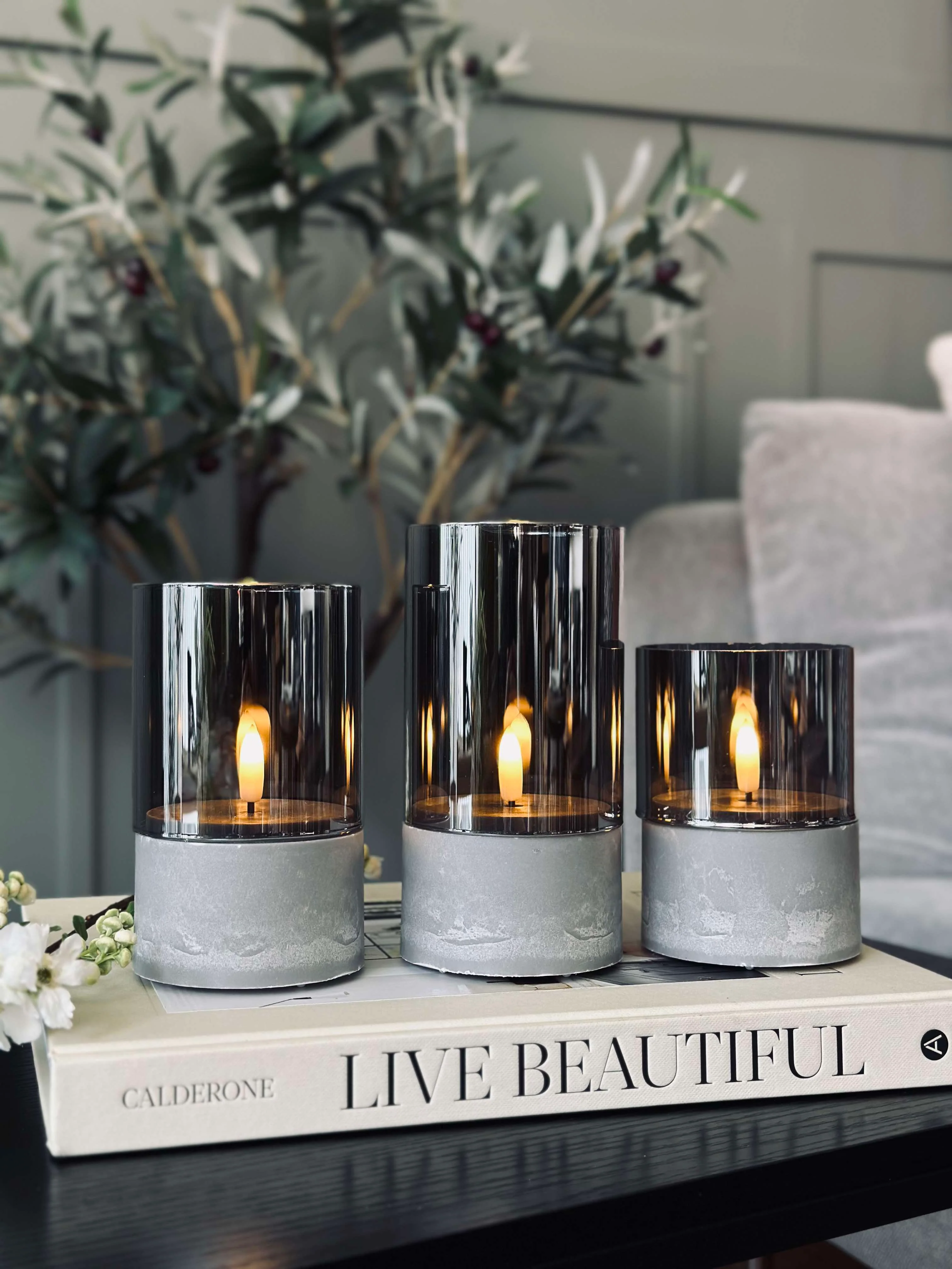 LED GREY Cylinder Sæt med 3 stk - Godkendt til Inde og ude - Image 10