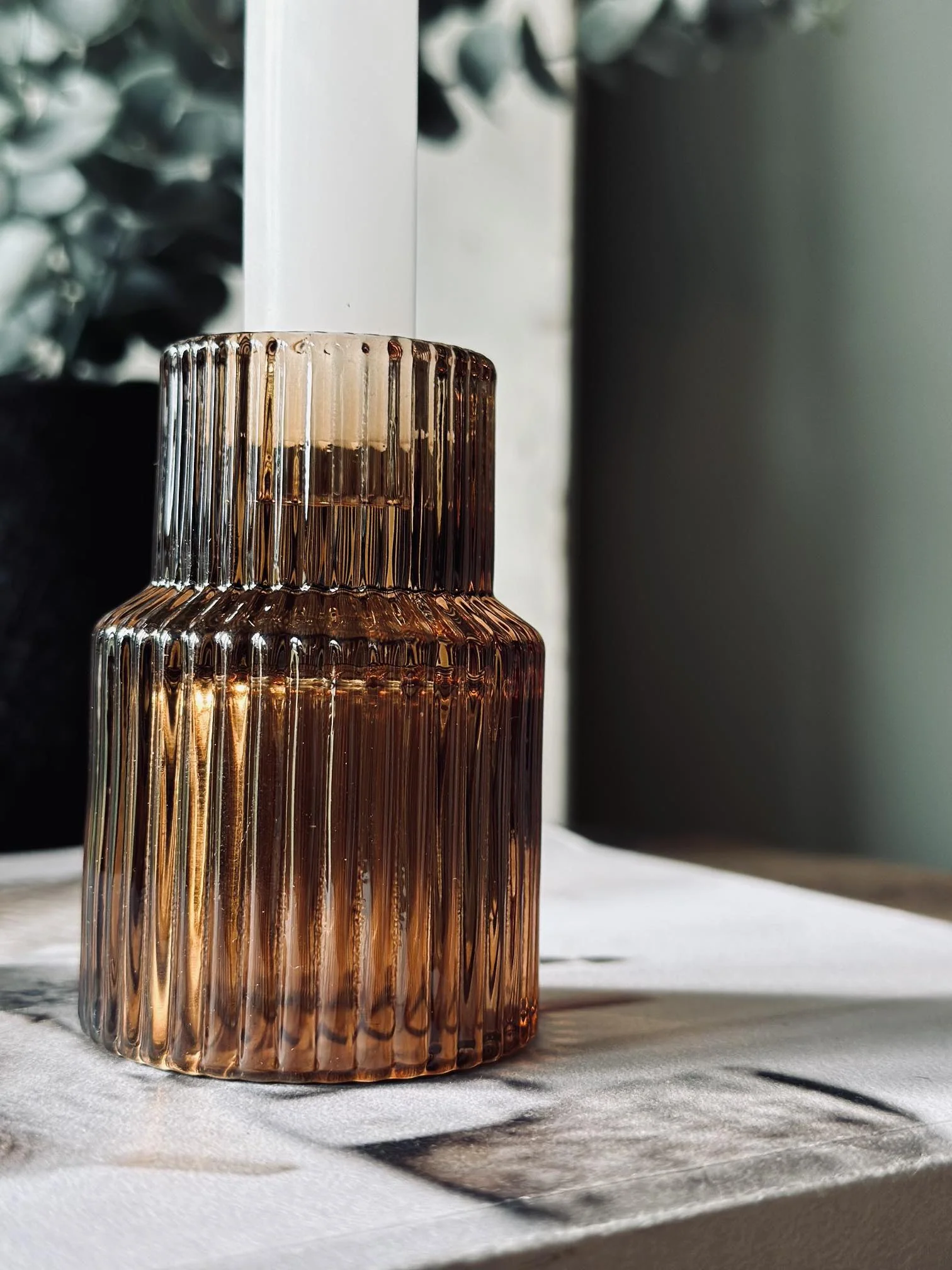 Lysestage vendbar glas - Brown - Image 3
