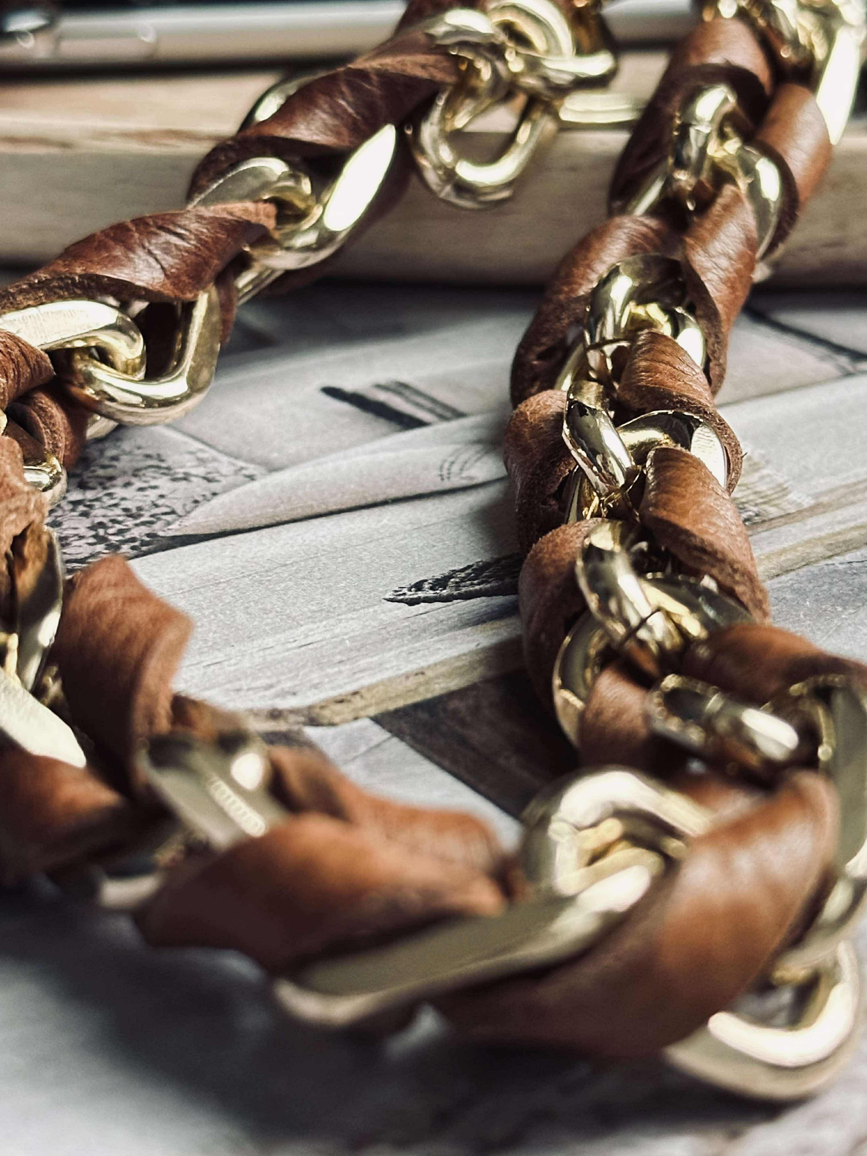 Nøglesnor – Walnut / Gold - Image 5