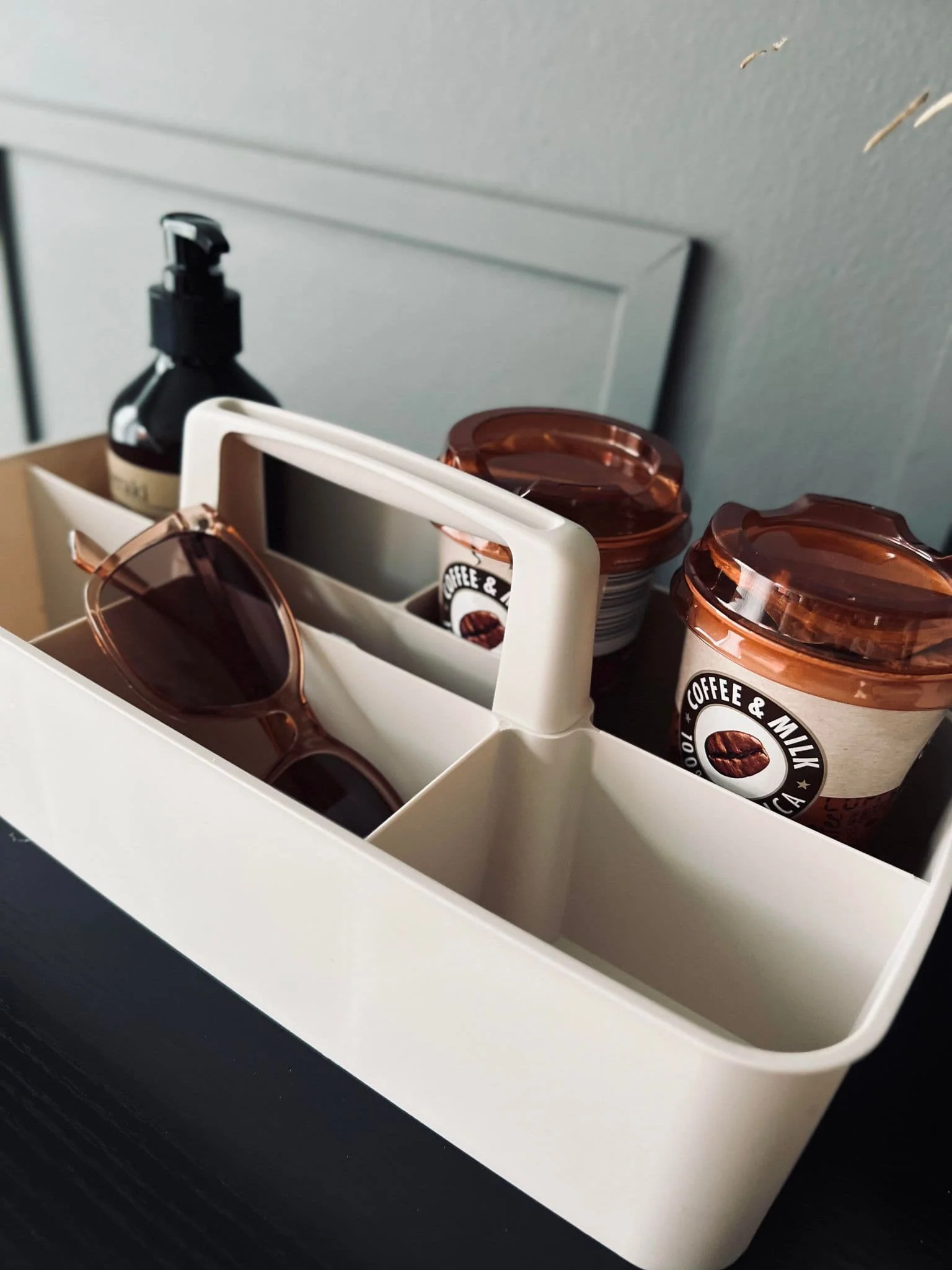 Organiser med håndtag - Creme - Image 6
