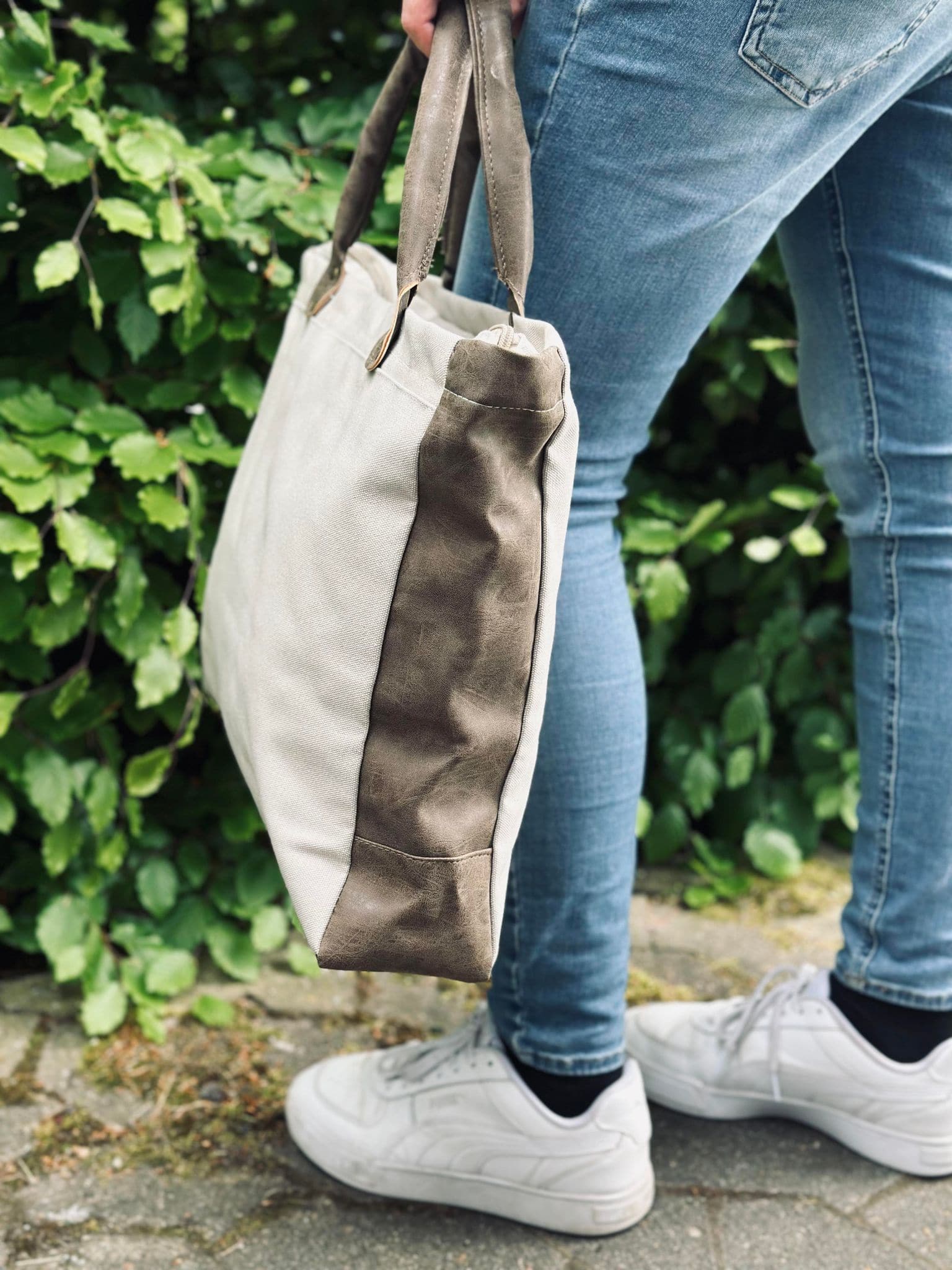Shopper - Beige kanvas - Image 6