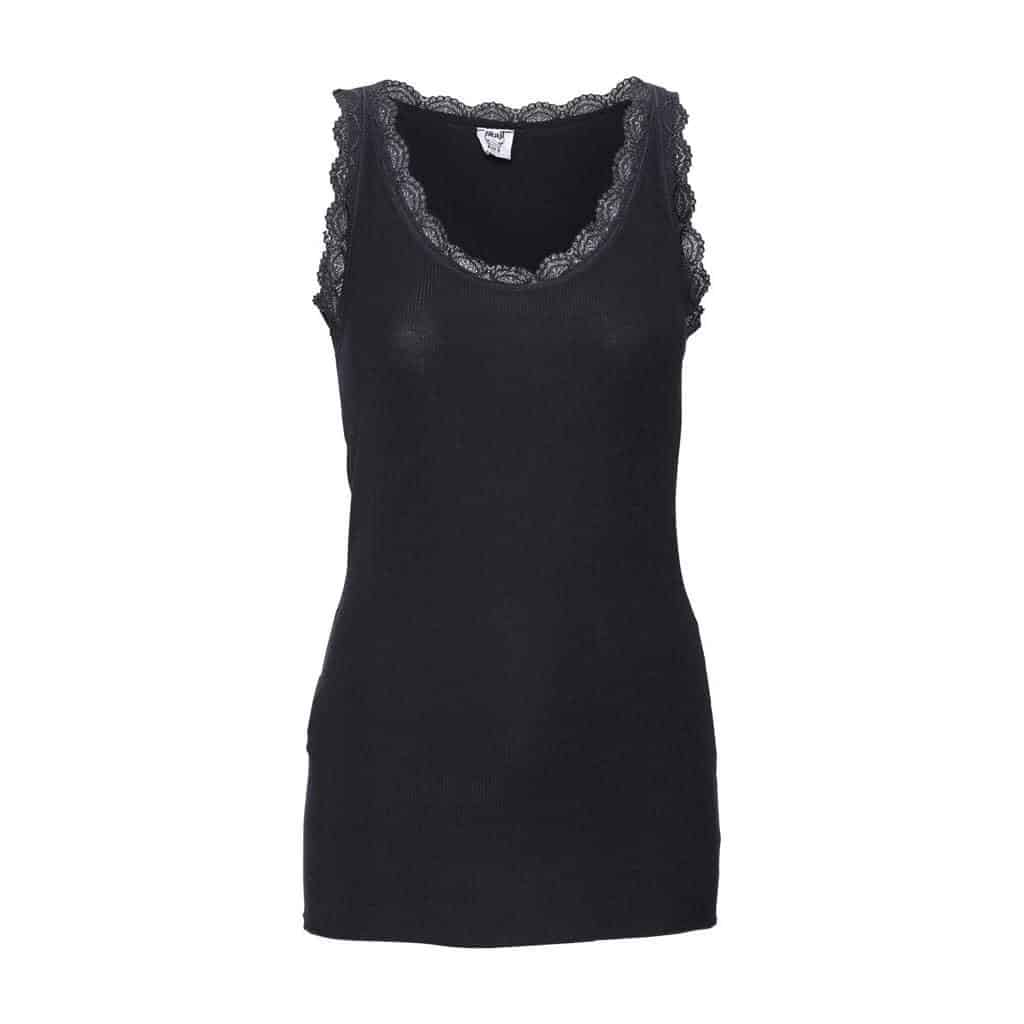 Top med blonde – Sort L/XL