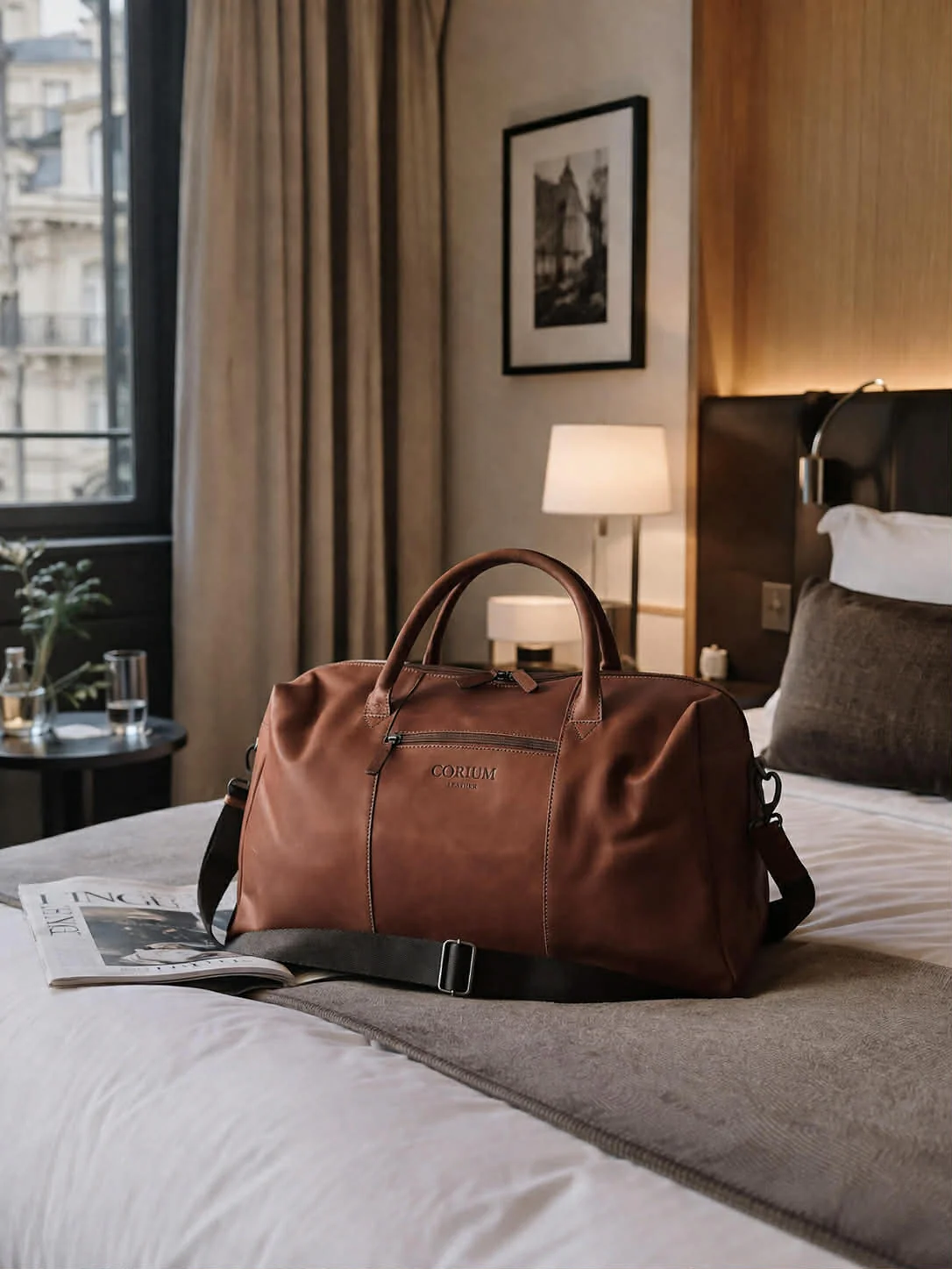 Weekendtaske LONDON cognac